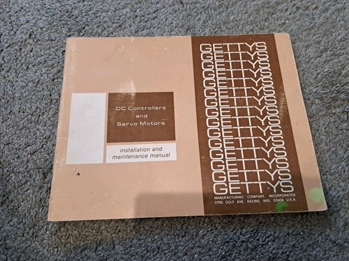 Gettys DC Controllers and Servo Motors Installation Maintenance Manual - 第 1/8 張圖片
