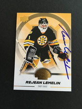 REJEAN LEMELIN #30 AUTOGRAPHED 2023/24  U.D. BOSTON BRUINS CENTENNIAL CARD
