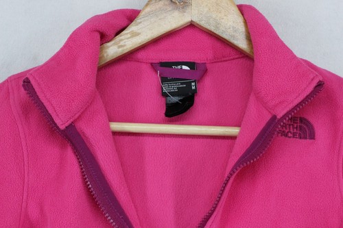 North Face Fleece Jacket Girls Size M Pink Lightweight Full Zip - Picture 3 of 14