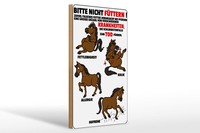 Holzschild Hinweis 20X30 Cm Bitte Nicht FüTtern Pferd Krank Schild Wooden Sign