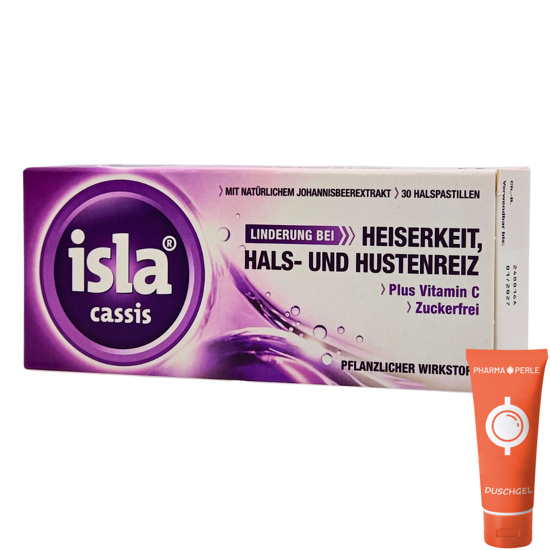 Isla Cassis 30 Pastillen bei Heiserkeit, Hals- und Hustenreiz Lutschpastillen