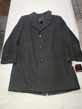 Lakeland Vintage 3/4 Wool Coat Overcoat Mens Size Long Black