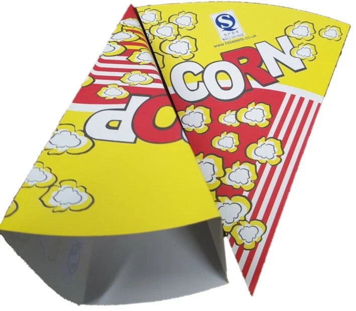 ┥ Caja de conos de palomitas de maíz bolsos cono fiesta cine película soporte nocturno Foto 4 de 4