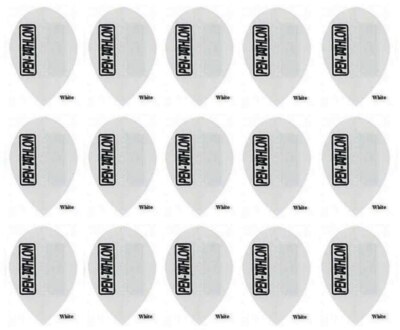 5 New Sets Pentathlon Extra Strong Pear Dart Flights - Ships w/ Tracking - White
