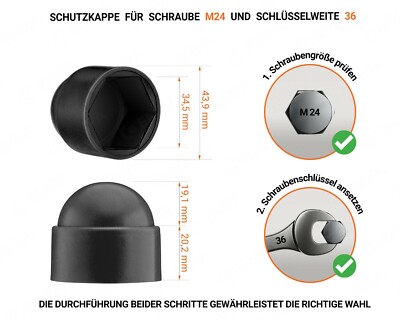 Schutzkappen für Schrauben M5 M30 Muttern Sechskantschrauben Kunststoff Kappen