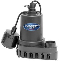 Superior Pump 92570 Thermoplastic Sump Pump With Tethered Float Switch, 1/2 Hp, Superior Pump 92570 Thermoplastic Sump Pump With Tethered Float Switch, 1/2 Hp,
