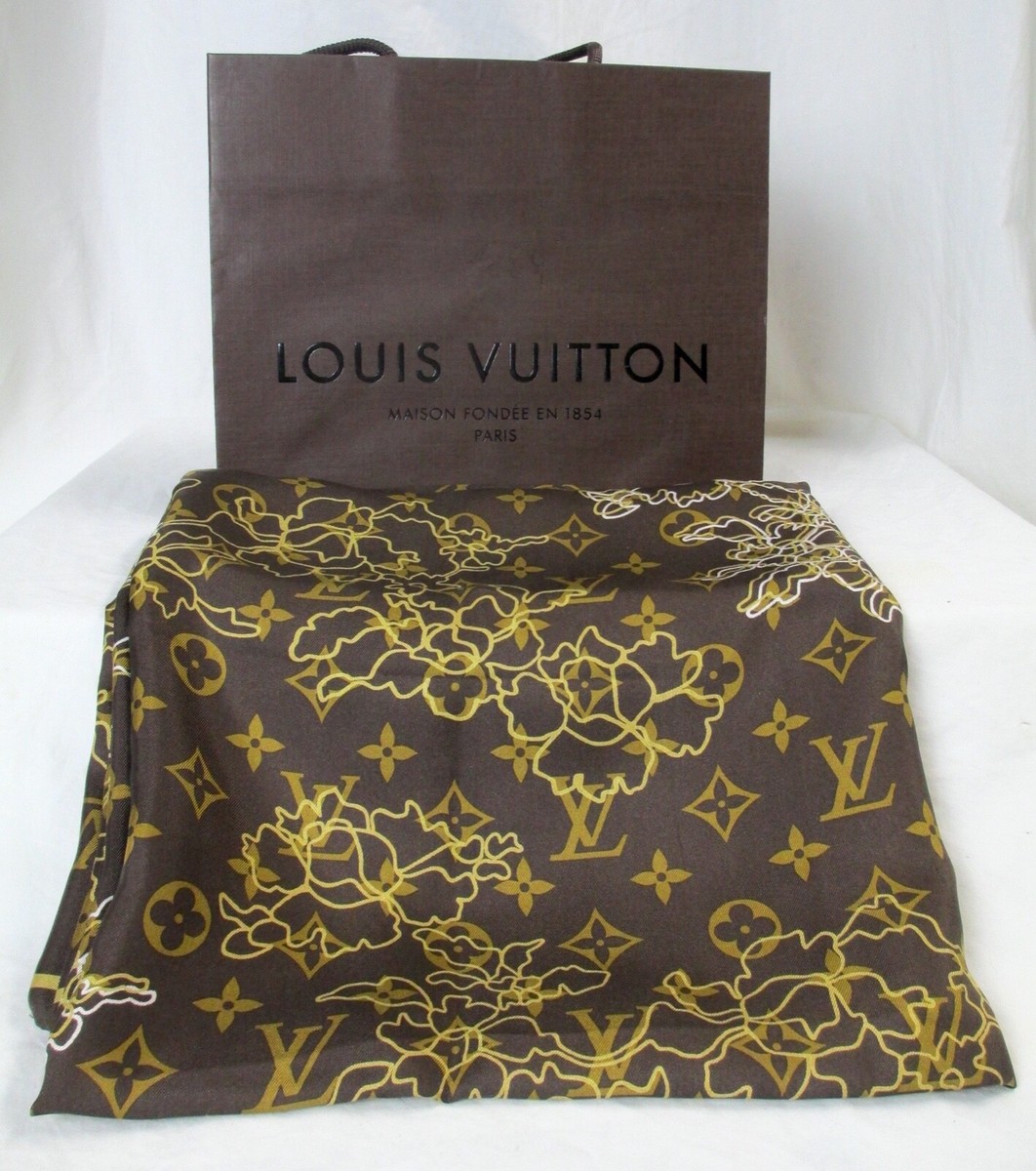 NEW 100% Authentic Louis Vuitton Silk Scarf Shawl Wrap Paris | eBay