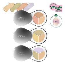 DEAR.A Paleta Correctora Cubierta Perfecta 4g 3 Colores Con Mini Finger Puff K-Beauty