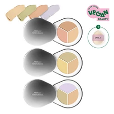 DEAR.A Perfect Cover Concealer Palette 4g 3Colors With Mini Finger Puff K-Beauty