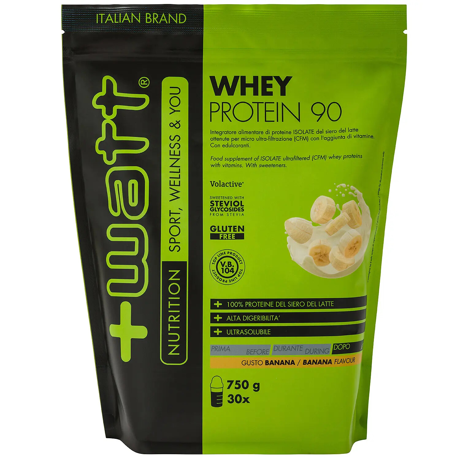 Opinioni +Watt Whey Protein 90 Banana 750g | Isolate Pure al 90%