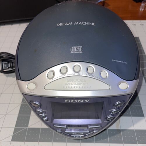Sony Dream Machine ICF-CD843V AM/FM allarme lettore CD radio 4 bande testato funziona! - Foto 2 di 5