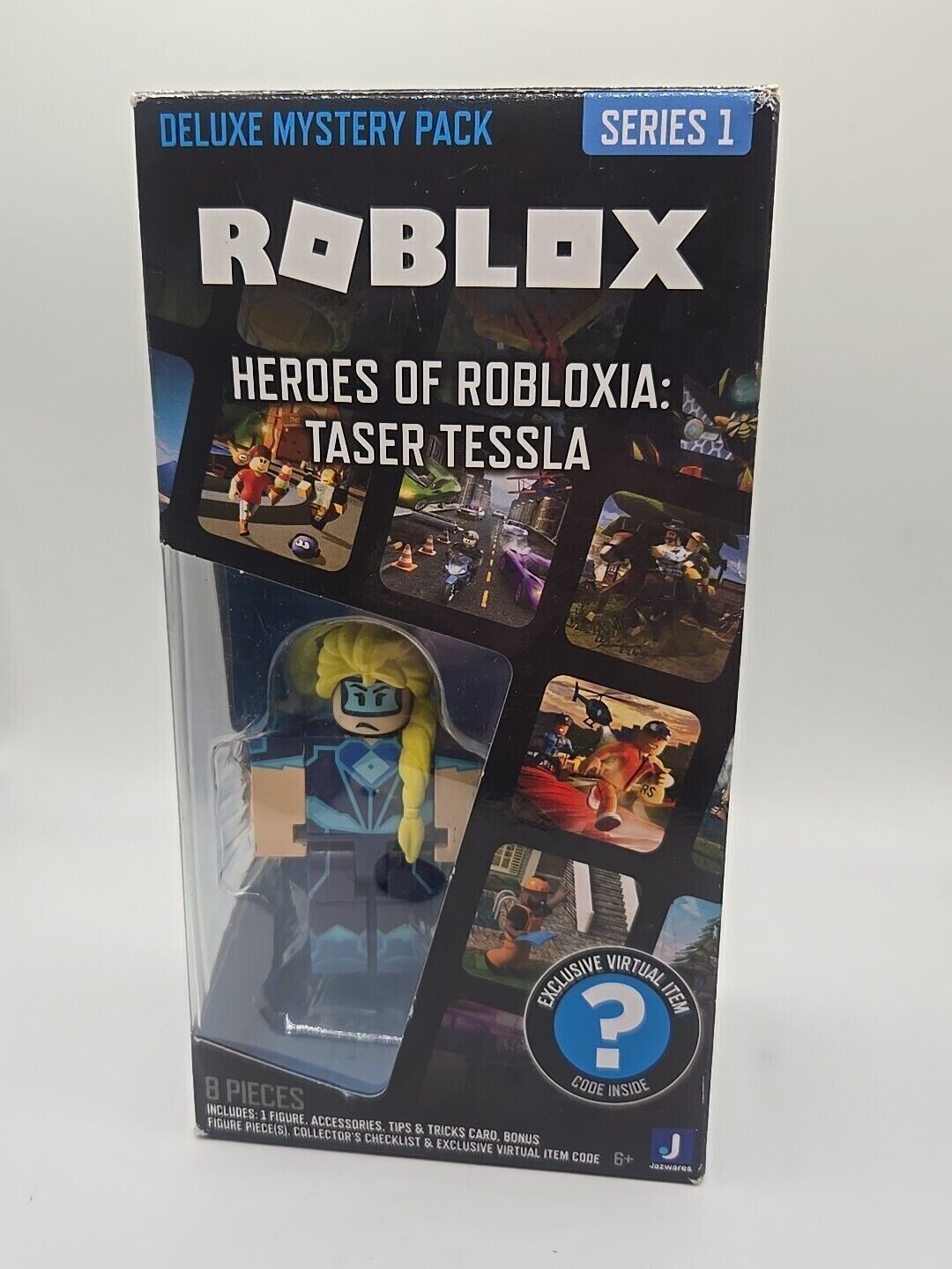 NEW ROBLOX DELUXE MYSTERY PACK HEROES OF ROBLOXIA TASER TESSLA SERIES 1