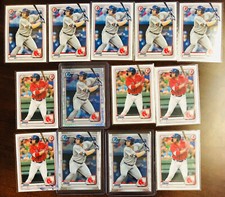 TRISTON CASAS 2020 Bowman 13-Card Lot (Base, Mojo Refractors, Chrome) RED SOX