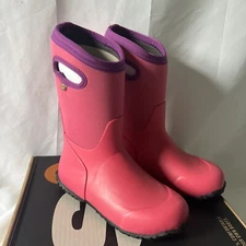 Kids Bogs Durham Solid Hot pink/ Purple Youth Size 3 Waterproof -4degrees (-20C)