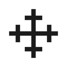 Cross Crosslet Vinyl Decal Cross Christian Religious symbol Sticker