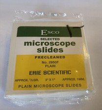 Esco Selected Plain Microscope Slides Precleaned No. 2950F Erie Scientific 3”x1”