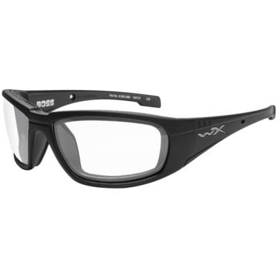Wiley X WX Boss Brille Dichtung Antifog Harte Klare Linse Glanz Schwarz Rahmen