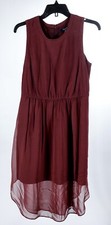 Madewell Women’s Dress 0 Brown A Line Sleeveless Pockets Silk Lined