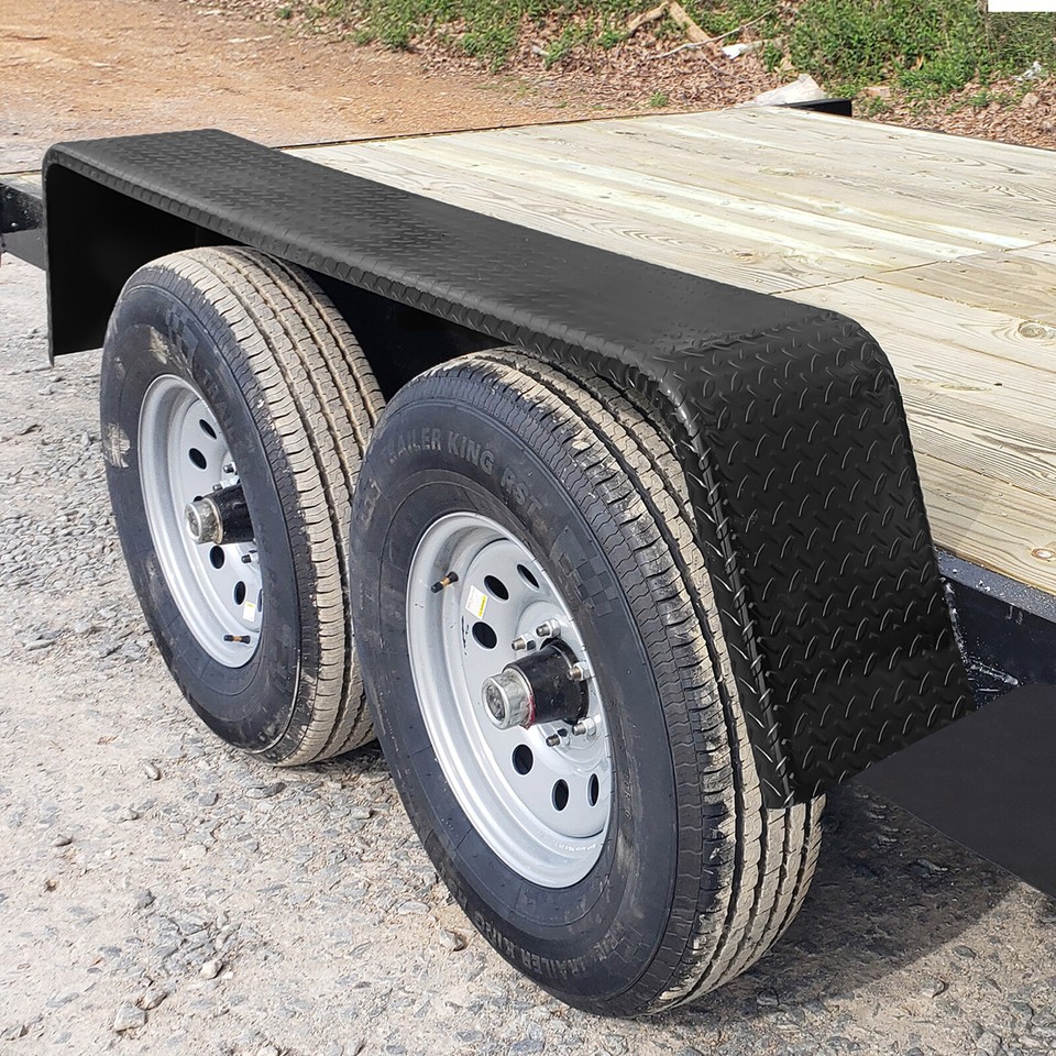 2pcs Steel Diamond Tread Plate 10x72x13" Heavy Duty Tandem Axle