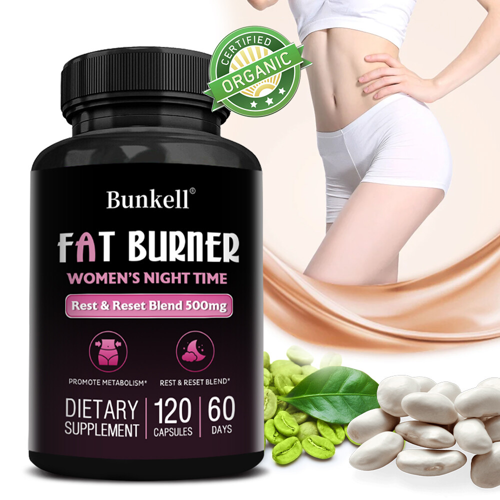 Quemador de grasa para la noche - Cápsulas para bajar de peso, aumenta el metabolismo