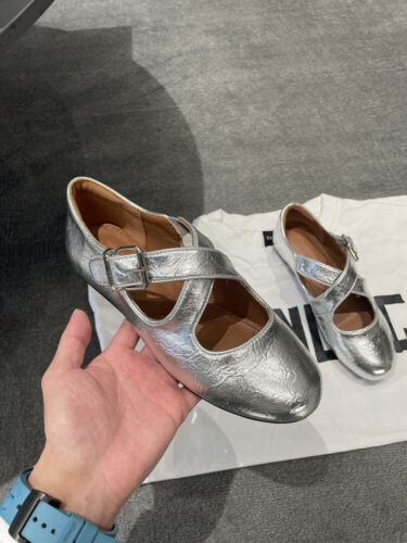 Womens New Chic Velvet Crossover Buckle Strap Ballet Flat Mary Jane Shoes Sz - Bild 17 von 18