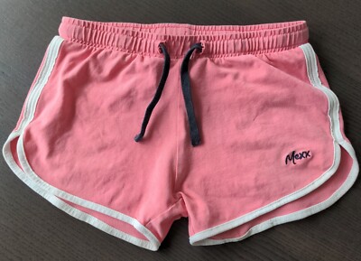 Mädchen Shorts MEXX Baumwolle Sweat rosa weiß kurz Gr 122 / 128