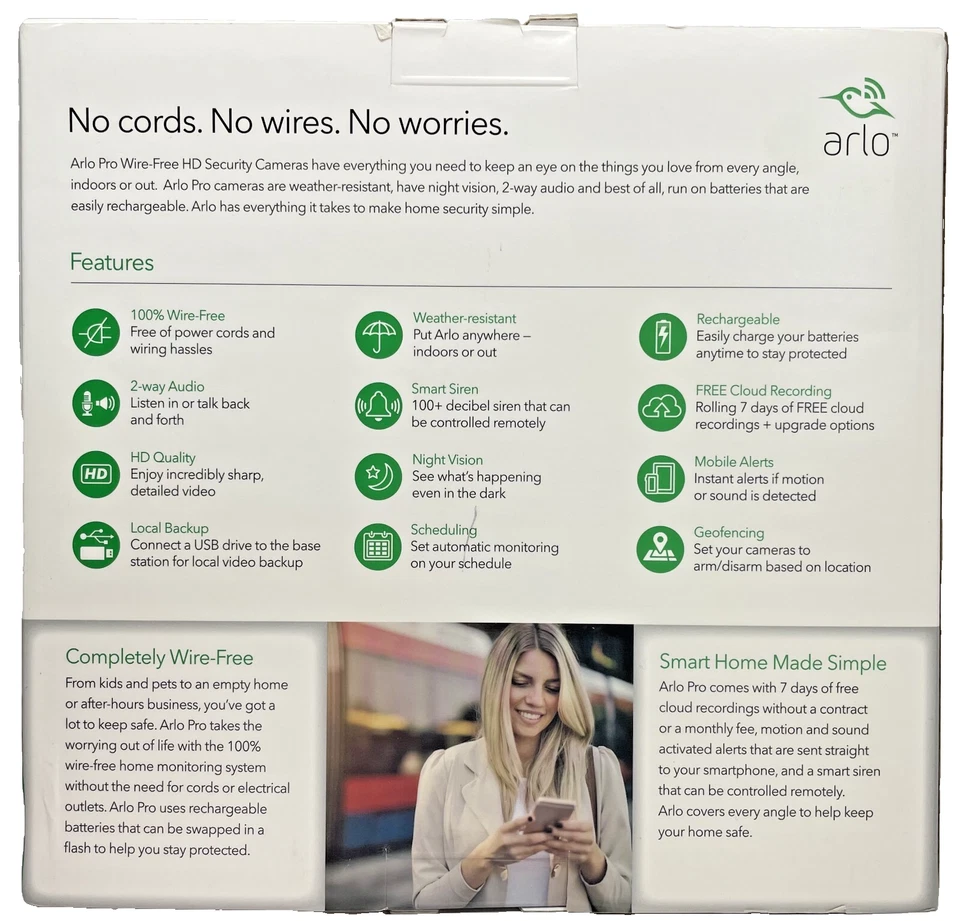 New Netgear Arlo Pro 3pk Wire-Free HD Security Cameras - Image 3 of 4