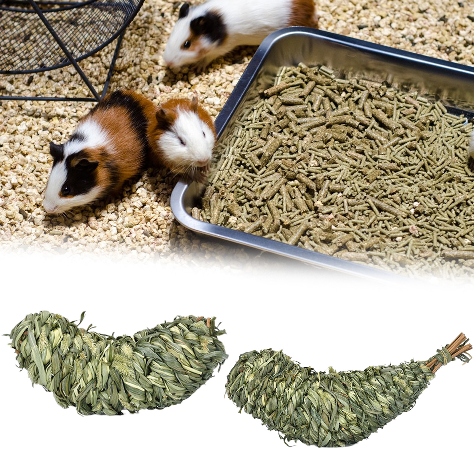 Pet Chew Toy Natural Grass Stress Relief Hamster Chinchilla Guinea Pig