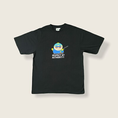 South Park Cartman 'Respect My Authority' T-Shirt For Adults - Heather Navy