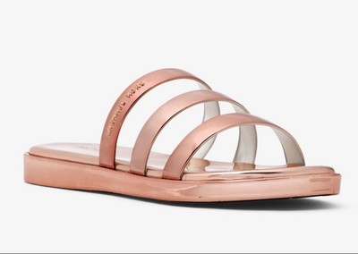 michael kors keiko metallic slide