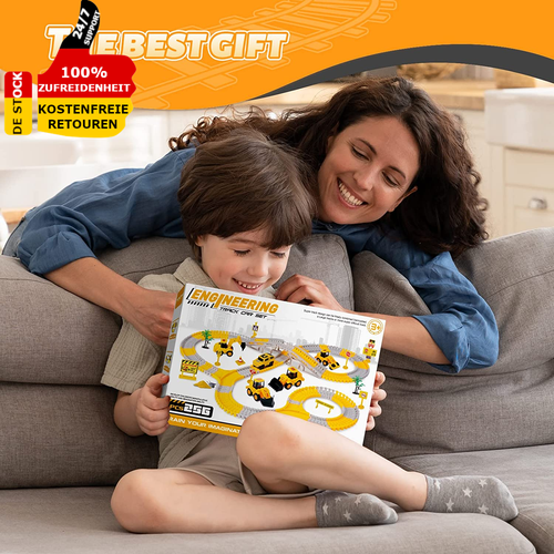 Spielzeug Kinder Geschenk Ab 3 4 5 6 + Jahre Junge Rennbahn Autorennbahn Bagger - Bild 7 von 8