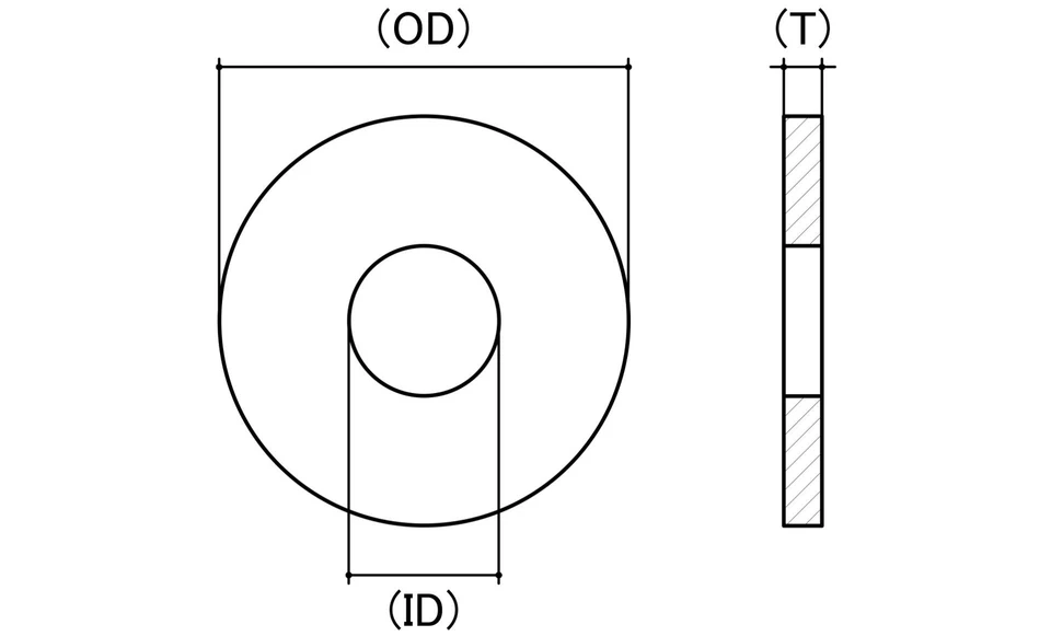 1/4" x 1-1/4" x 16g (M6 x 32mm x 1.6mm) Stainless G316 Mudguard Fender Washer - image 2 of 2