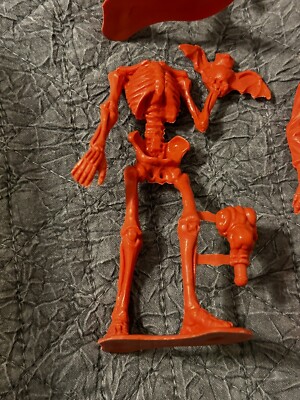 Vintage MPC Pop Top Horrors 6” Orange Reaper Skel Figure's 1960s