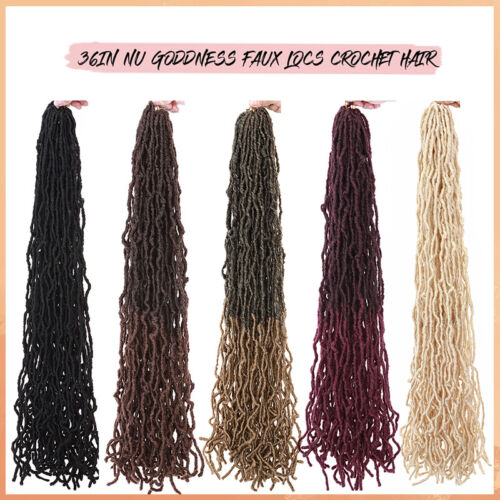 Faux Locs 36" Super Long Crochet Hair Natural Pre-Looped Soft Ombre Twist Braids - Picture 7 of 40