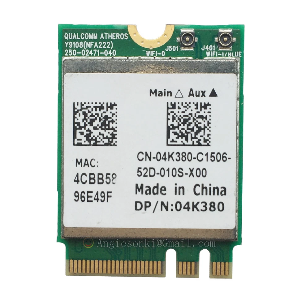 Atheros QCNFA222 AR5BWB222 2.4/5GHz BT4.0 802.11ABGN Wifi Card 4K380 M.2 Adapter - Image 4 of 4