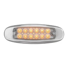 UNIVERSAL GGA 78566 ULTRA THIN SPYDER AMBER/CLEAR 12-LED MARKER LIGHT  