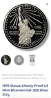 1976 Statue Liberty Proof US Mint Bicentennial .925 Silver 31.1g $$$