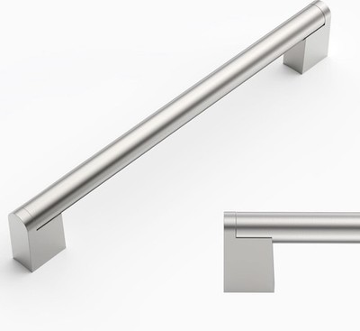 10 Stück Schrankgriffe gebürstetes Nickel 192 mm Edelstahl Küchenschrank