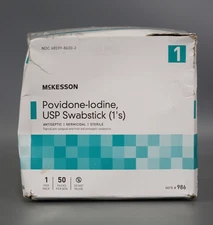 McKesson Swabstick Povidone-Iodine # 986 - 1 Pack Individual / 50 Packs Per Box