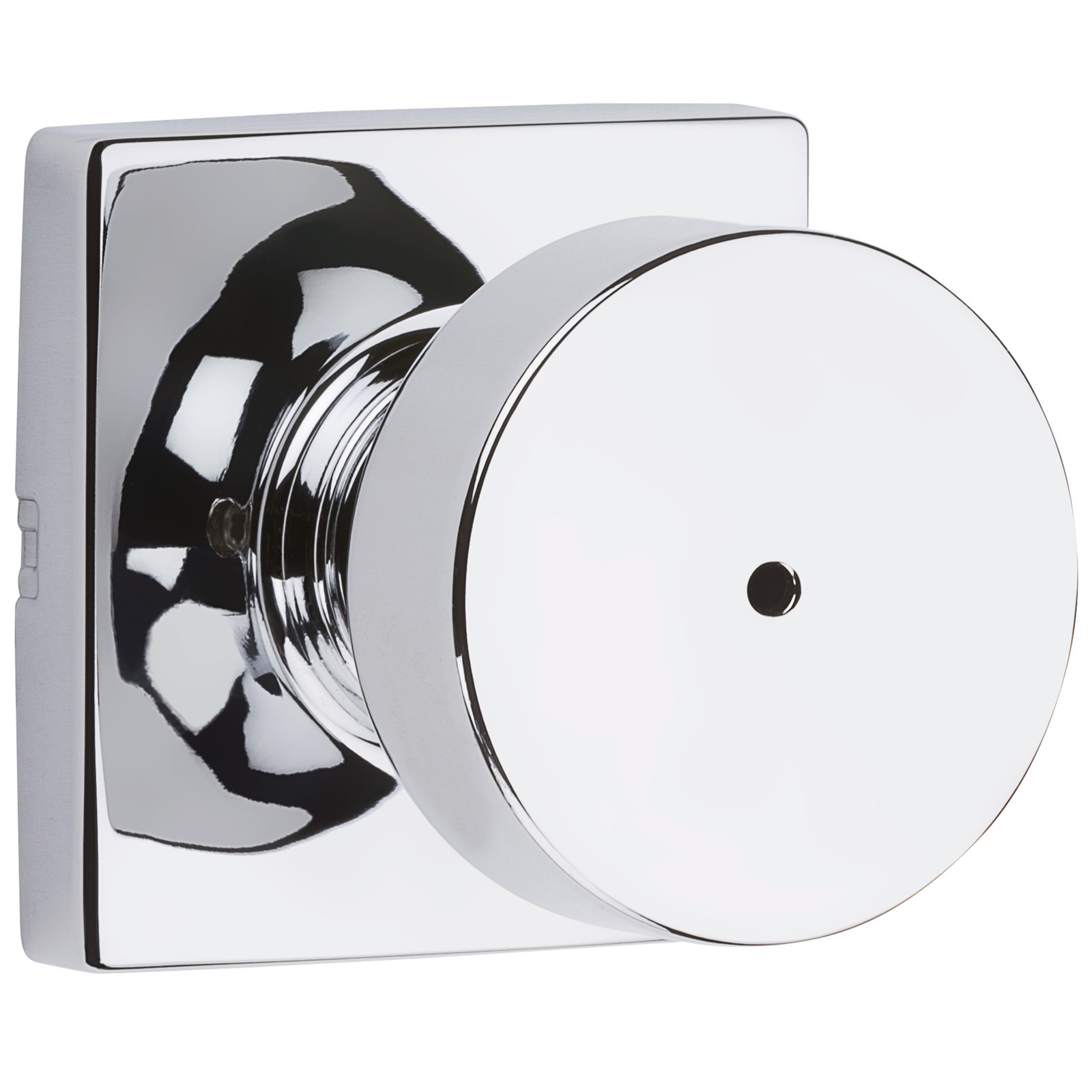 Kwikset 730PSKSQT Chrome Pismo Privacy Door Knob Set With Square Rose