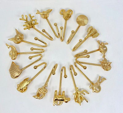 Wandhaken aus Eisen hellgoldenem Tier