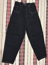 Vtg Karl Kani Black Denim Pants Sz 32x32
