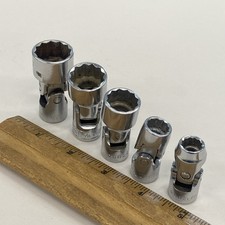 Snap-on Swivel Socket Set 38 Drive 38 To 34 12 Pt 5 Pc Usa Read M0804