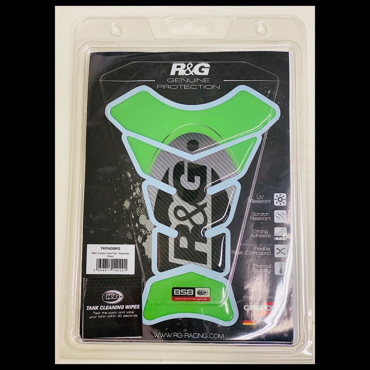 R&G Tank Pad Factory Green Kawasaki Universal