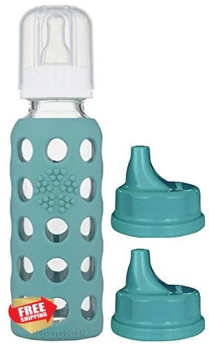 Lifefactory Glass Bottle Kale 9oz Sippy