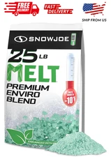 Snow Joe Premium Enviro Blend Ice Melt, Green-Coated Deicer Crystals - Safer Mel