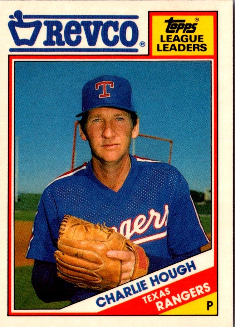 1988 Topps Revco League Leaders Charlie Hough #32 Texas Rangers Baseball Card