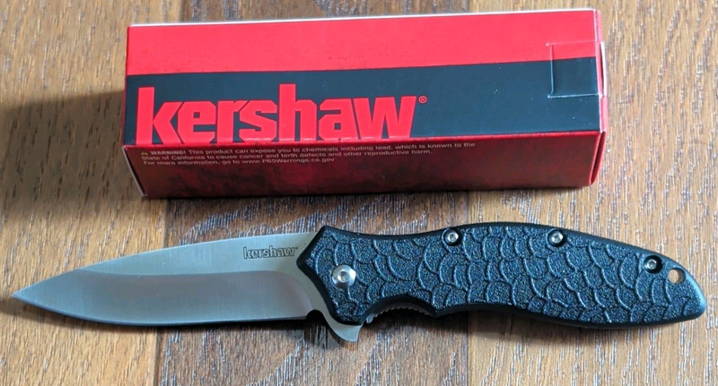 Kershaw Oso Sweet 1830 Pocketknife 3.13" Satin Finish Blade Black Textured GRN