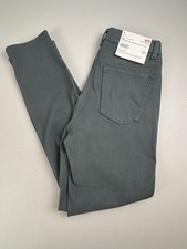 NWT Uniqlo Ultra Stretch High-Rise Denim Cropped Leggings Pants SM GREEN 26-27