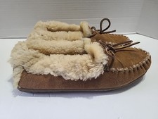 LL Bean Wicked Good Slippers Moccasins  Suede Sz Women's 9 M